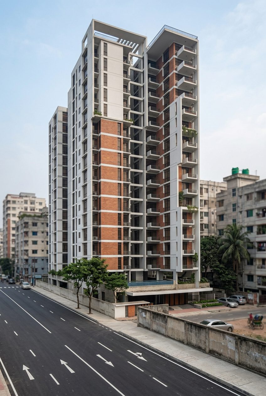 Winstone 16. Metro Plaza Commercial building elevation, Block C, Sector 15, Uttara, Dhaka